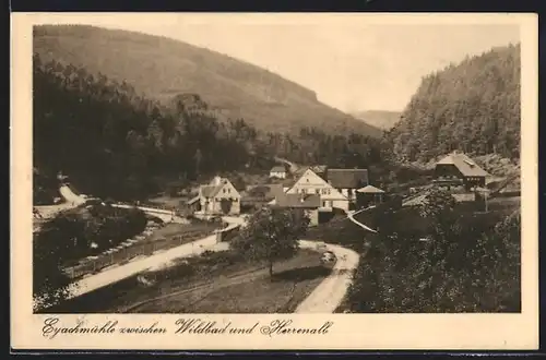 AK Eyachmühle b. Wildbad, Ortsansicht mit Gasthaus