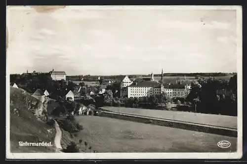 AK Untermarchtal, Ortsansicht aus der Vogelschau