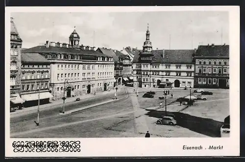 AK Eisenach, Blick auf den Markt, ehemal. Platz