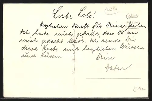 AK Dinslaken, Bahnhof, Landratsamt, Kriegerdenkmal, Haus Bärenkamp