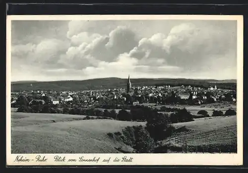 AK Neheim-Ruhr, Blick vom Sonnenhof auf die Stadt