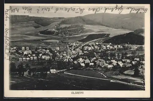 AK Olsberg, Ortsansicht mit Kirche