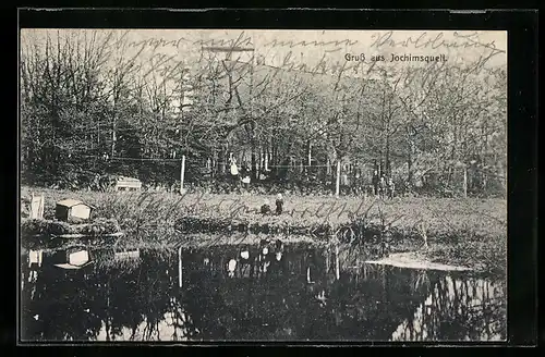 AK Jochimsquell, Ortsansicht am Wasser