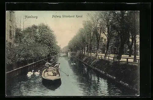 AK Hamburg, Hofweg Uhlenhorst Kanal