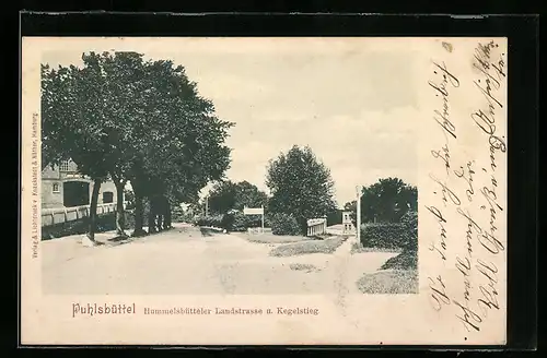 AK Hamburg-Fuhlsbüttel, Hummelsbütteler Landstrasse u. Kegelstieg