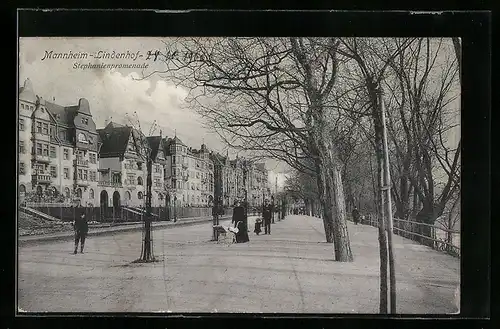 AK Mannheim-Lindenhof, An der Stepahnienpromenade