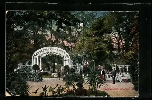 AK Saarbrücken, Blick in den Stadtpark