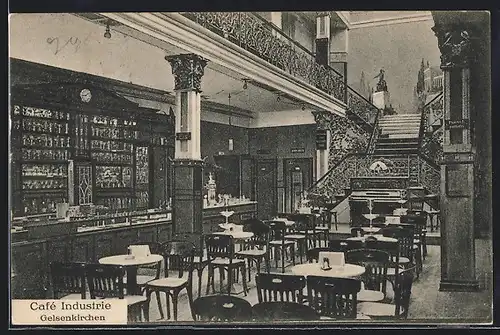 AK Gelsenkirchen, Café Industrie, Innenansicht