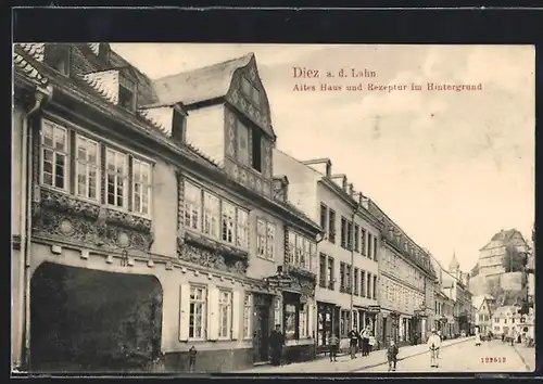 AK Diez a. d. Lahn, Altes Haus und Rezeptur im Hintergrund