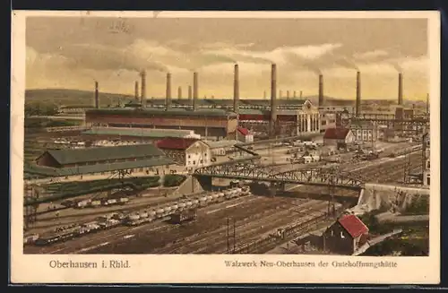 AK Oberhausen i. Rhld., Walzwerk Neu-Oberhausen der Gutehoffnungshütte