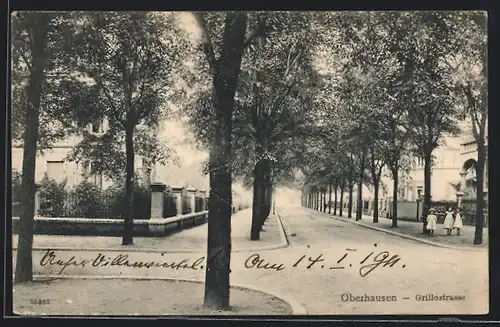 AK Oberhausen, Blick in die Grillostrasse
