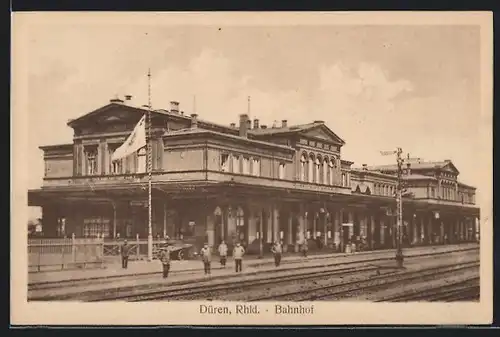 AK Düren /Rhld., Blick auf den Bahnhof