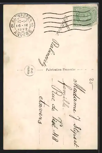 Foto-AK P. C. Paris: Küken auf einem Osterei