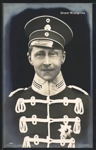 AK Kronprinz Wilhelm von Preussen in Uniform mit Schirmmütze