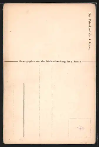 AK Kronprinz Wilhelm von Preussen in Uniform hält das Patenkind der 5. Armee im Arm