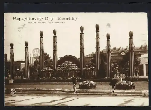 AK Exposition des Arts Decoratifs, Decor Floral des Jardins, Ausstellung