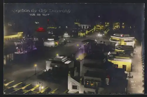 AK Paris, Exposition des Arts décoratifs 1925, Vue de nuit