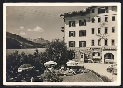 AK St. Moritz, Alkoholfreies Volksheim und Hotel Bellaval