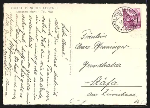 AK Locarno-Monti, Hotel Aeberli