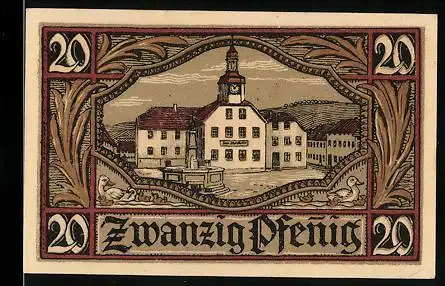Notgeld Remda i. Thür. 1921, 20 Pfennig, Stadtwappen