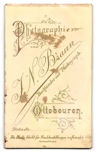 Fotografie J.N. Braun Ottobeuren, Portrait Dame mit Halskette