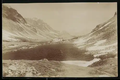 Fotografie Frei & Co., St. Gallen, Ansicht Mitterbach am Erlaufsee, Berghütte im Hochgebirge