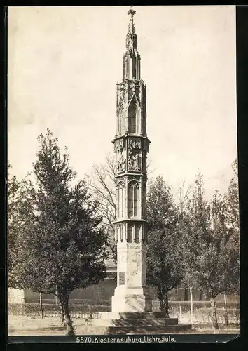 Fotografie Reiffenstein, Wien, Ansicht Klosterneuburg, Lichtsäule