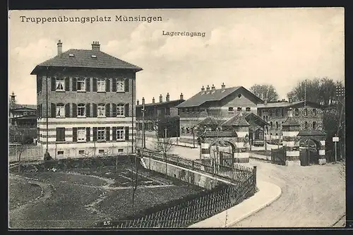 AK Münsingen, Truppenübungsplatz, Lagereingang