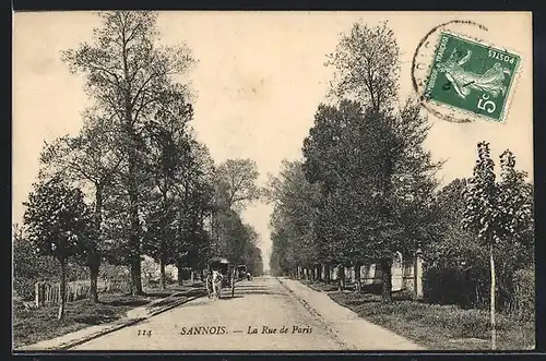 AK Sannois, la Rue de Paris