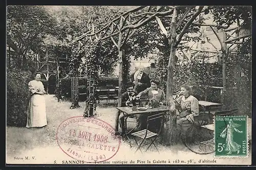 AK Sannois, Terrasse rustique du Père la Galette