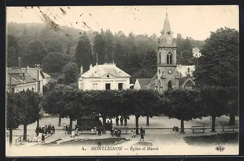 AK Montlignon, Eglise et Mairie