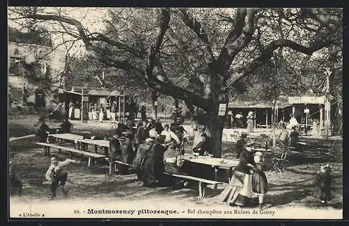 AK Montmorency, Bal champetre aux Ruines de Grétry