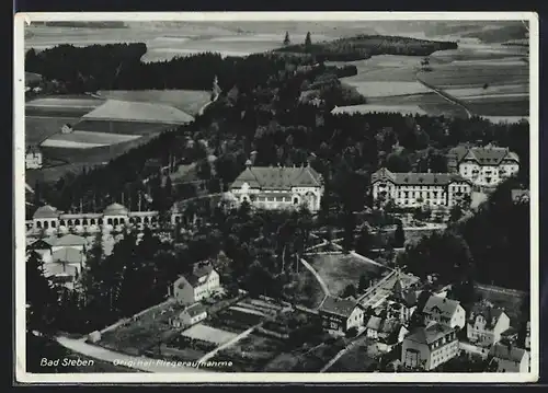 AK Bad Steben i. Frankenwald, Teilansicht vom Flugzeug aus