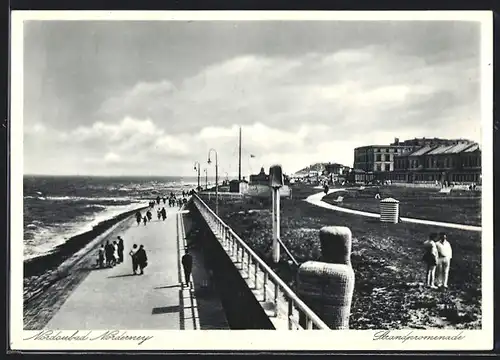 AK Norderney / Nordseebad, Strandpromenade