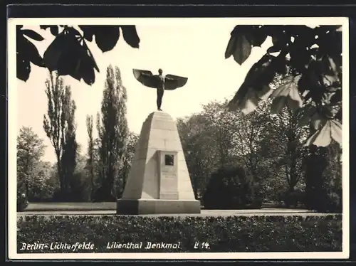 AK Berlin-Lichterfelde, Ansicht vom Lilienthal-Denkmal