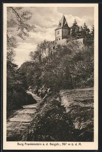 AK Frankenstein a. d. Bergstr., Blick zur Burg