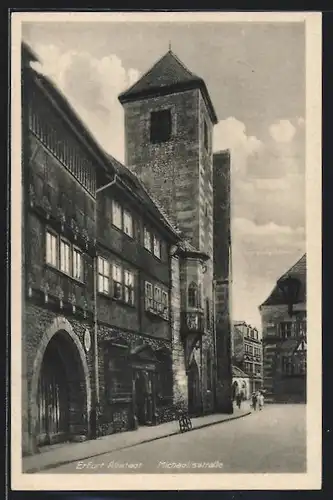 AK Erfurt, Michaelisstrasse in der Altstadt