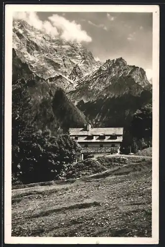 AK Wimbach, Jagdschlösschen gegen Gebirgszug