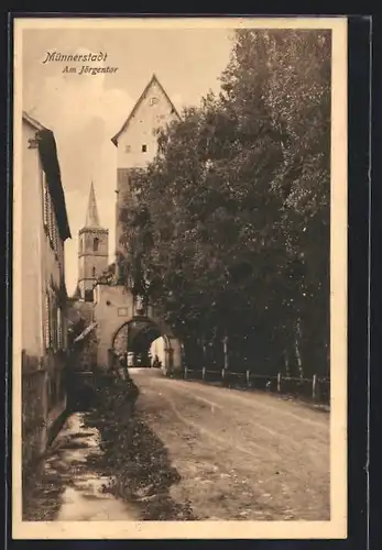 AK Münnerstadt, Strassenpartie am Jörgentor