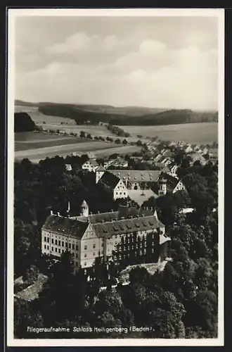 AK Heiligenberg, Fliegeraufnahme vom Schloss