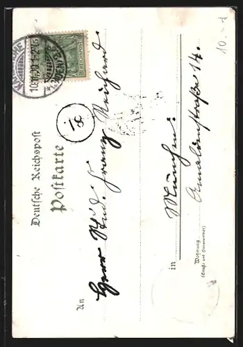 AK Karlsruhe, Grossherzogliches Hoftheater, Vierort Bad