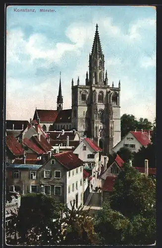AK Konstanz, Münster mit Umgebung