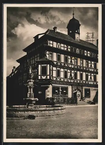 AK Vacha, Widemarck (Rathaus) mit Vitusbrunnen