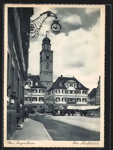 AK Bad Mergentheim, Kreissparkasse am Marktplatz