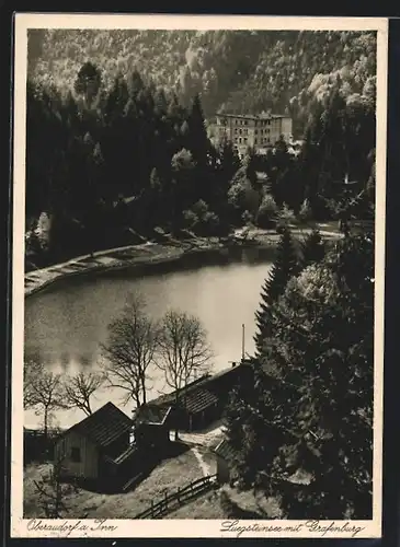 AK Oberaudorf a. Inn, Luegsteinsee mit Grafenburg