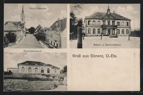 AK Sierenz, Hochkirchgasse, Schul- und Gemeindehaus, Kleinkinderschule