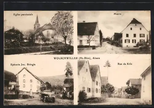 AK Wolschwiller, Eglise paroissiale, Mairie, Rue de Kifis