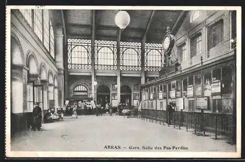 AK Arras, Gare, Salle de Pas-Perdus, Bahnhof