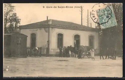 AK Saint-Erme, La Gare