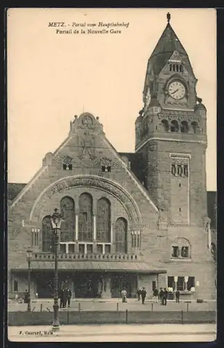 AK Metz, Portal vom Hauptbahnhof
